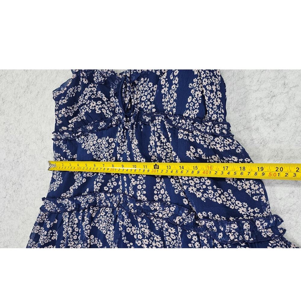 Patrons of Peace Mini Dress, Floral Ruffled Sleeveless Summer Vacation Sz M New - Picture 10 of 12
